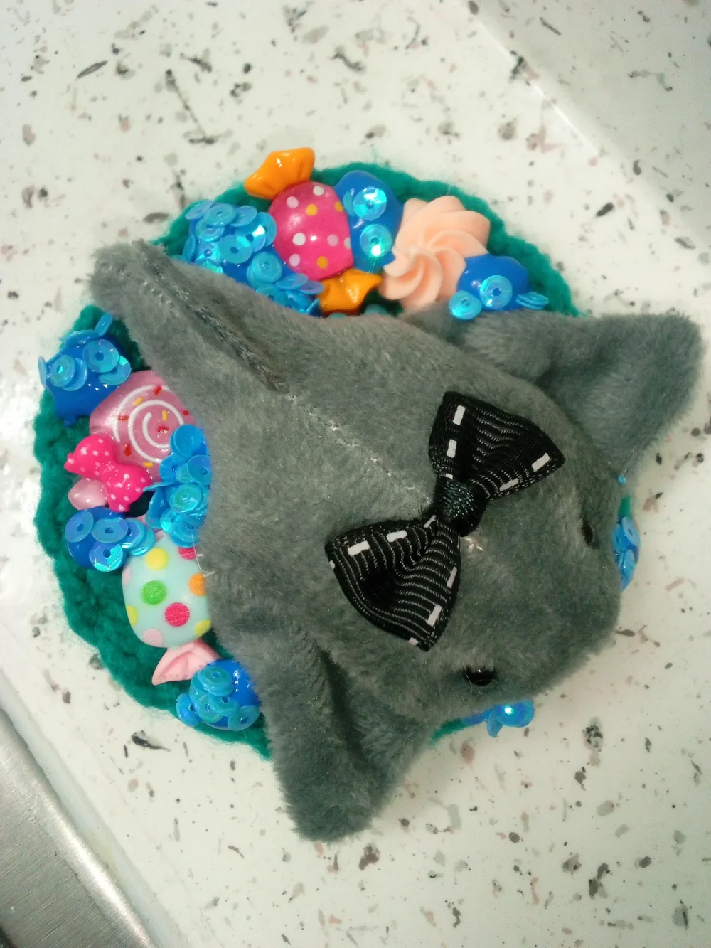 Manta Ray Plushie Hair Clip